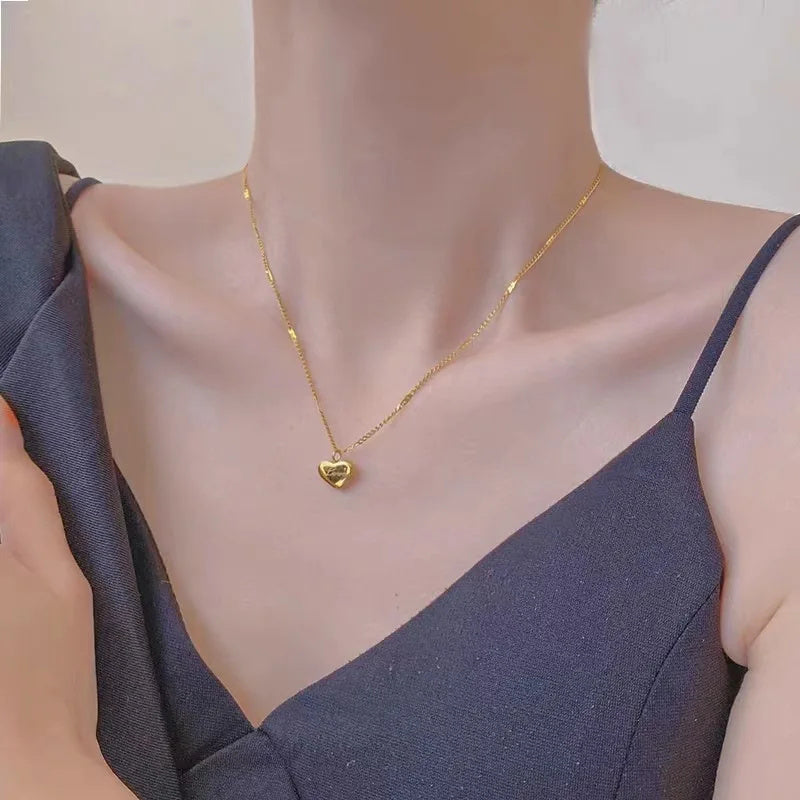 14K Gold Plated Vintage Simple Love Heart