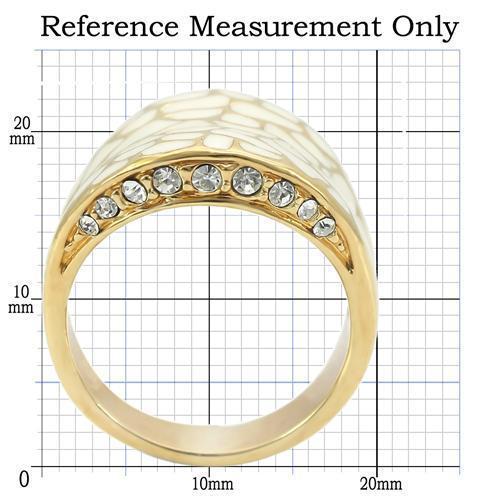 18K Gold  Plated Brass Ring with Top Grade Crystal