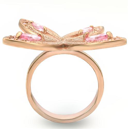 18K Gold Plated Ring with with Pink Stone