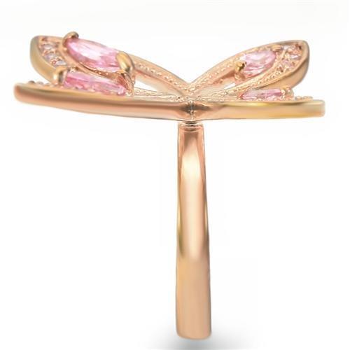 18K Gold Plated Ring with with Pink Stone