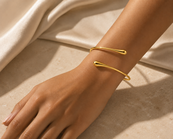 18K Gold Plated  Cuff Bracelet for Women