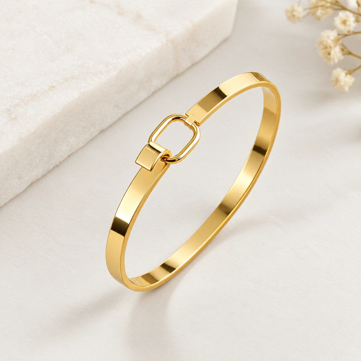 Gold Plated Minimalist Geometric Bracelet