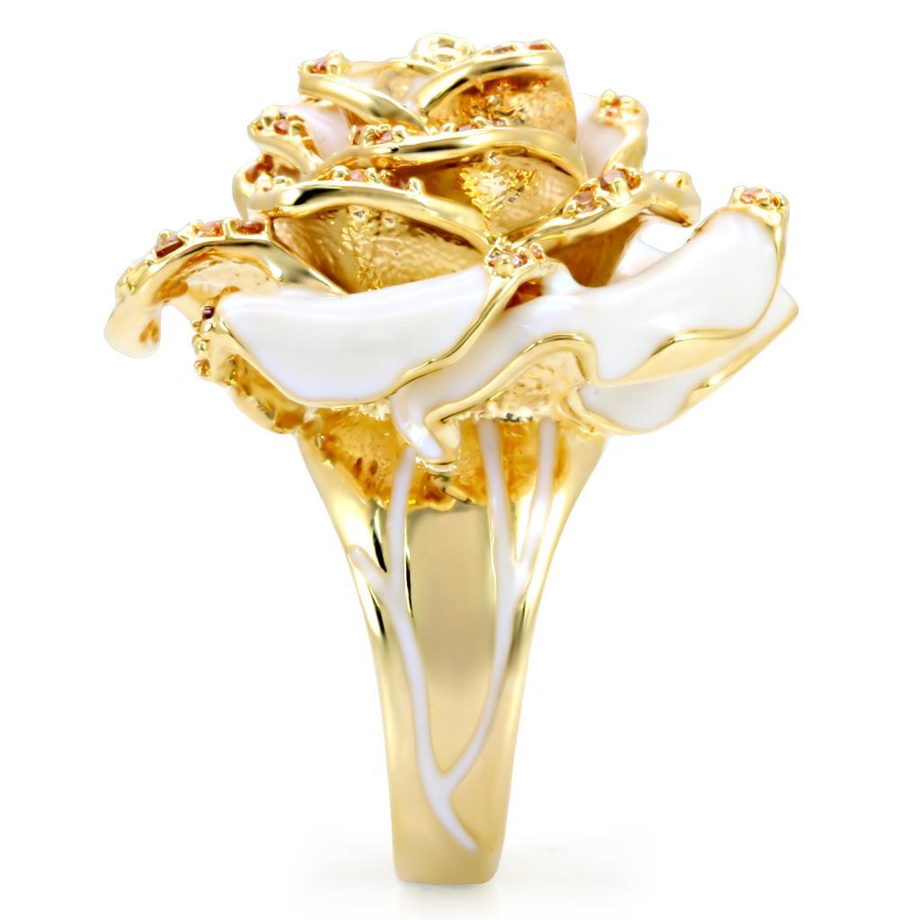 24k Gold plated Brass Ring with AAA Grade CZ