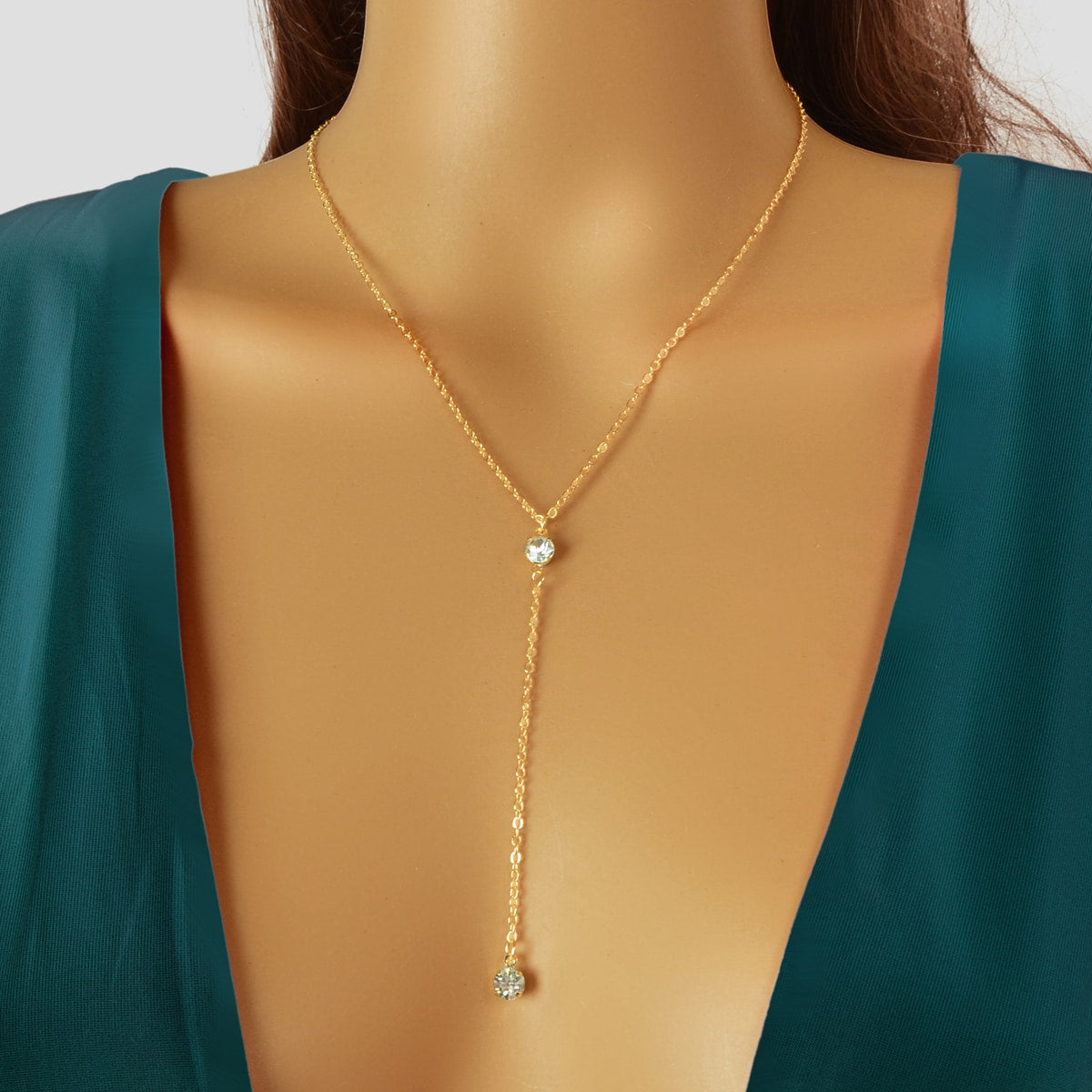 18K Gold Plated  Long Tassel Chain Necklace