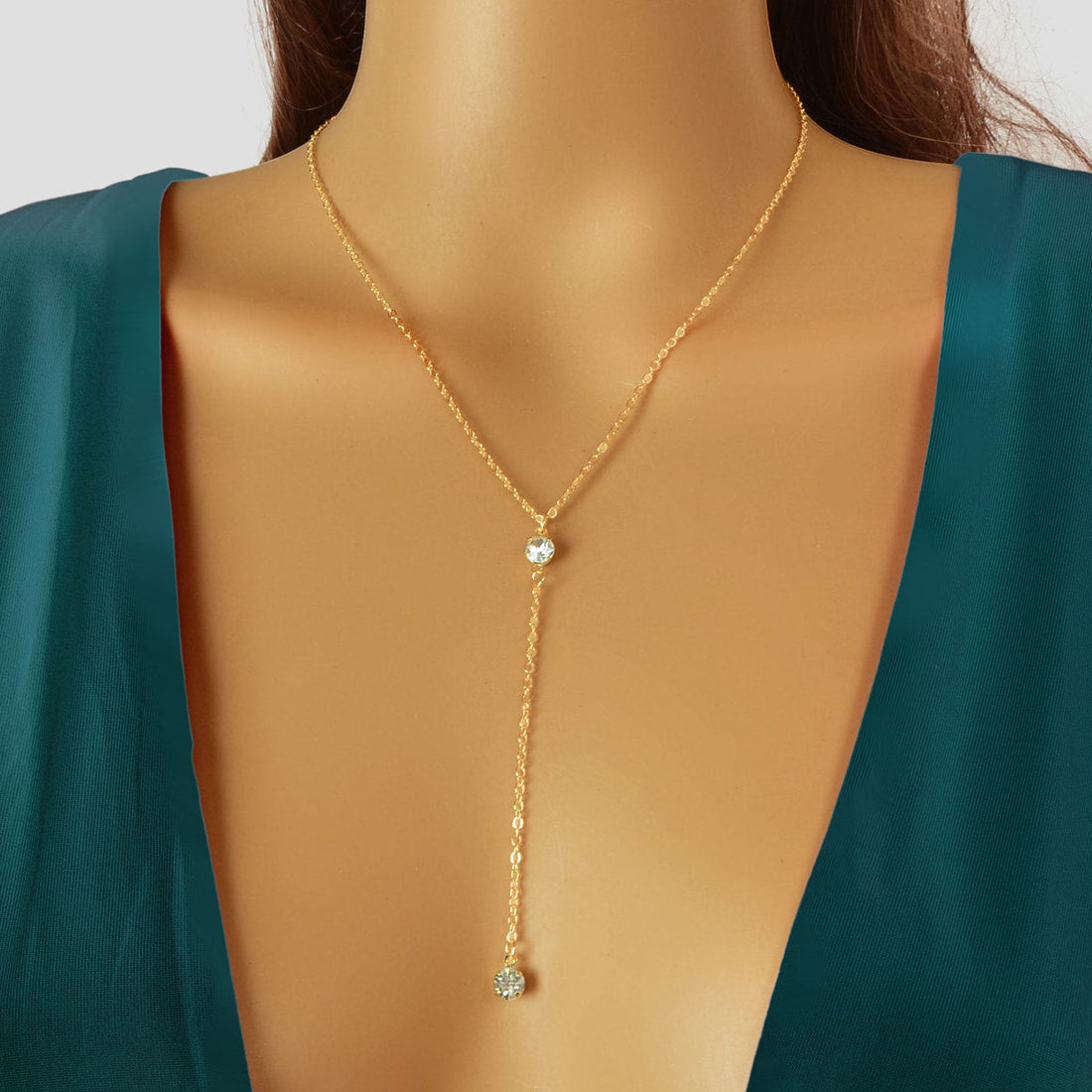 18K Gold Plated  Long Tassel Chain Necklace