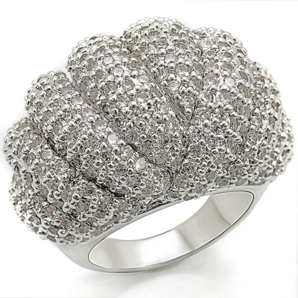 Brass Ring with AAA Grade CZ