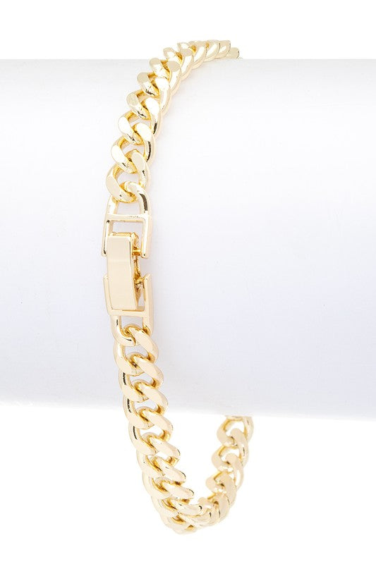 18K Gold Plated Emerald CZ Charm Bracelet