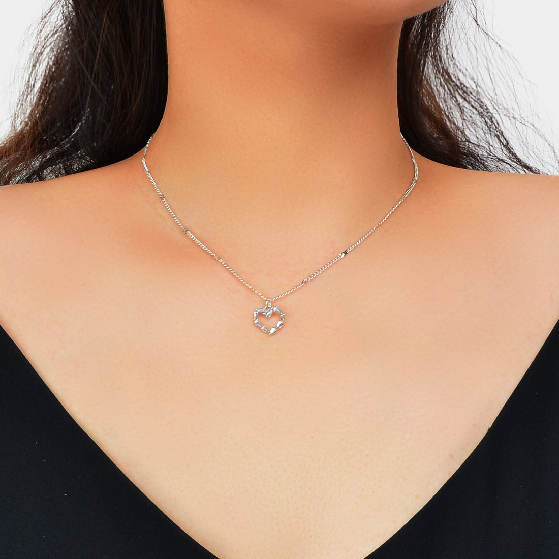 925 Sterling Silver Heart Necklace