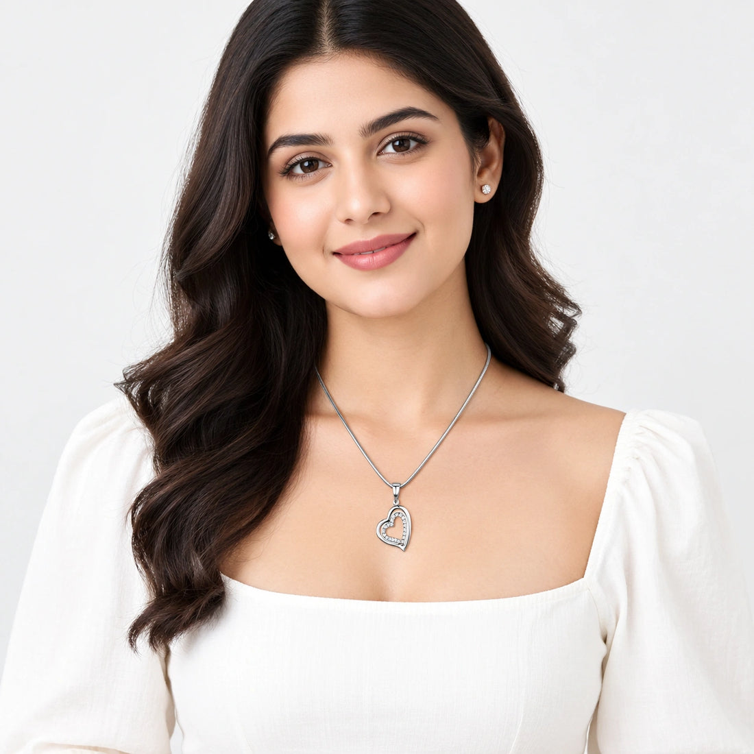 Rhodium Plated Chain Pendant