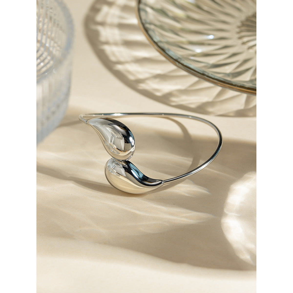 18K Gold Plated  Water Drop Twist Bracelet