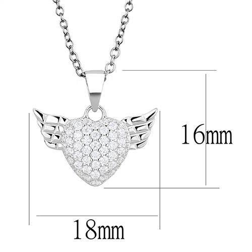 925 Sterling Silver Chain Pendant with AAA Grade CZ