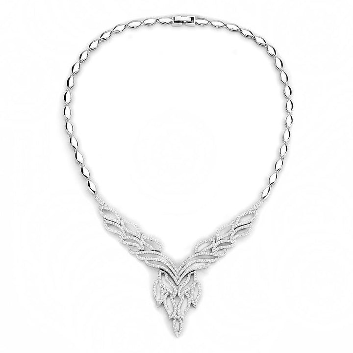 Gold Plated Rhodium Diamond Jewelry Set for Women