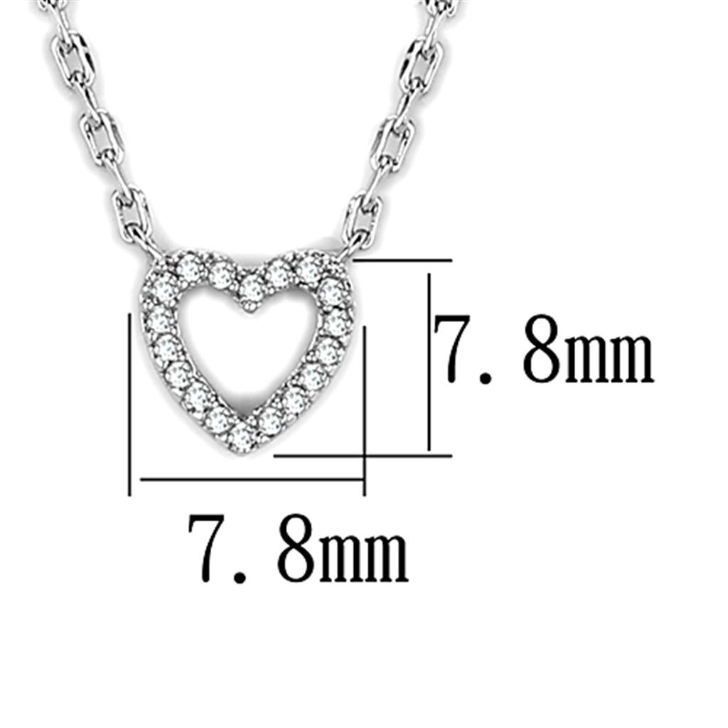 Rhodium Brass Necklace with AAA Grade CZ