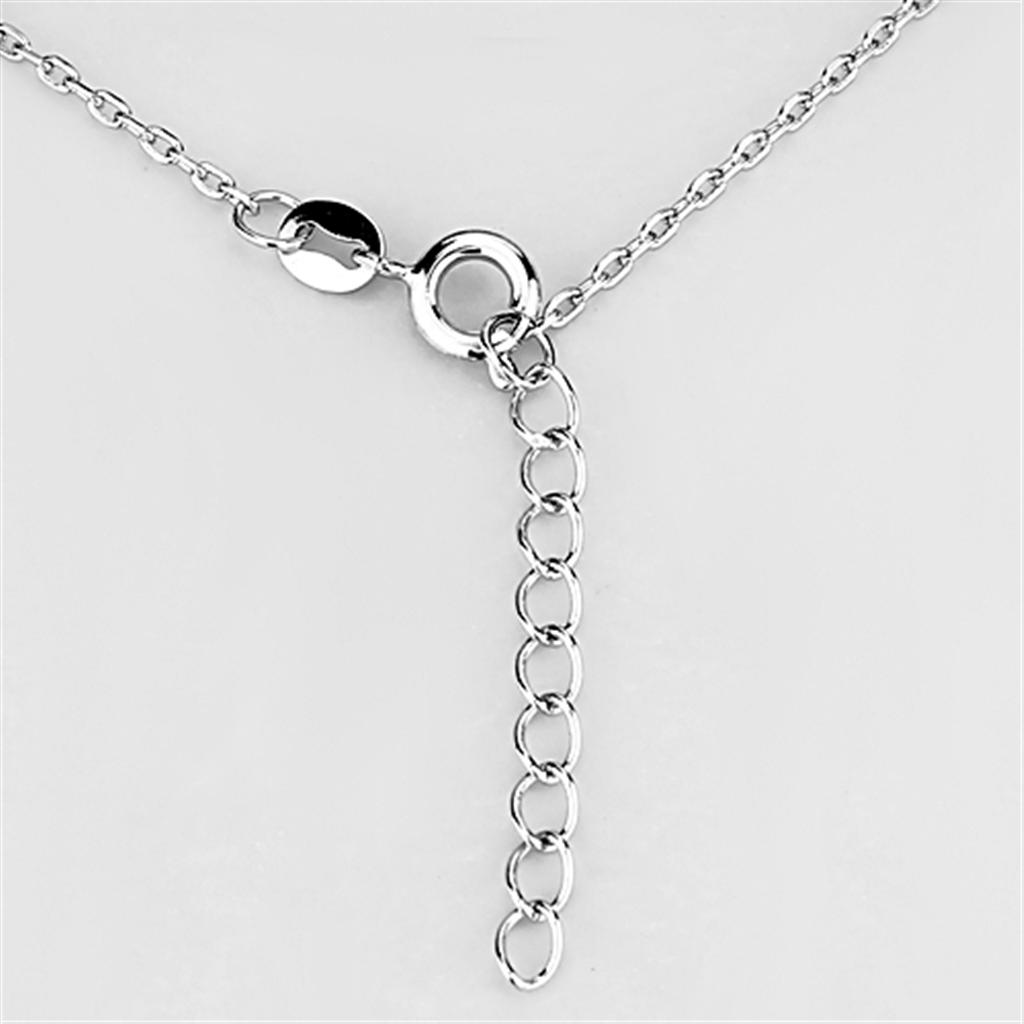 Rhodium Brass Necklace with AAA Grade CZ