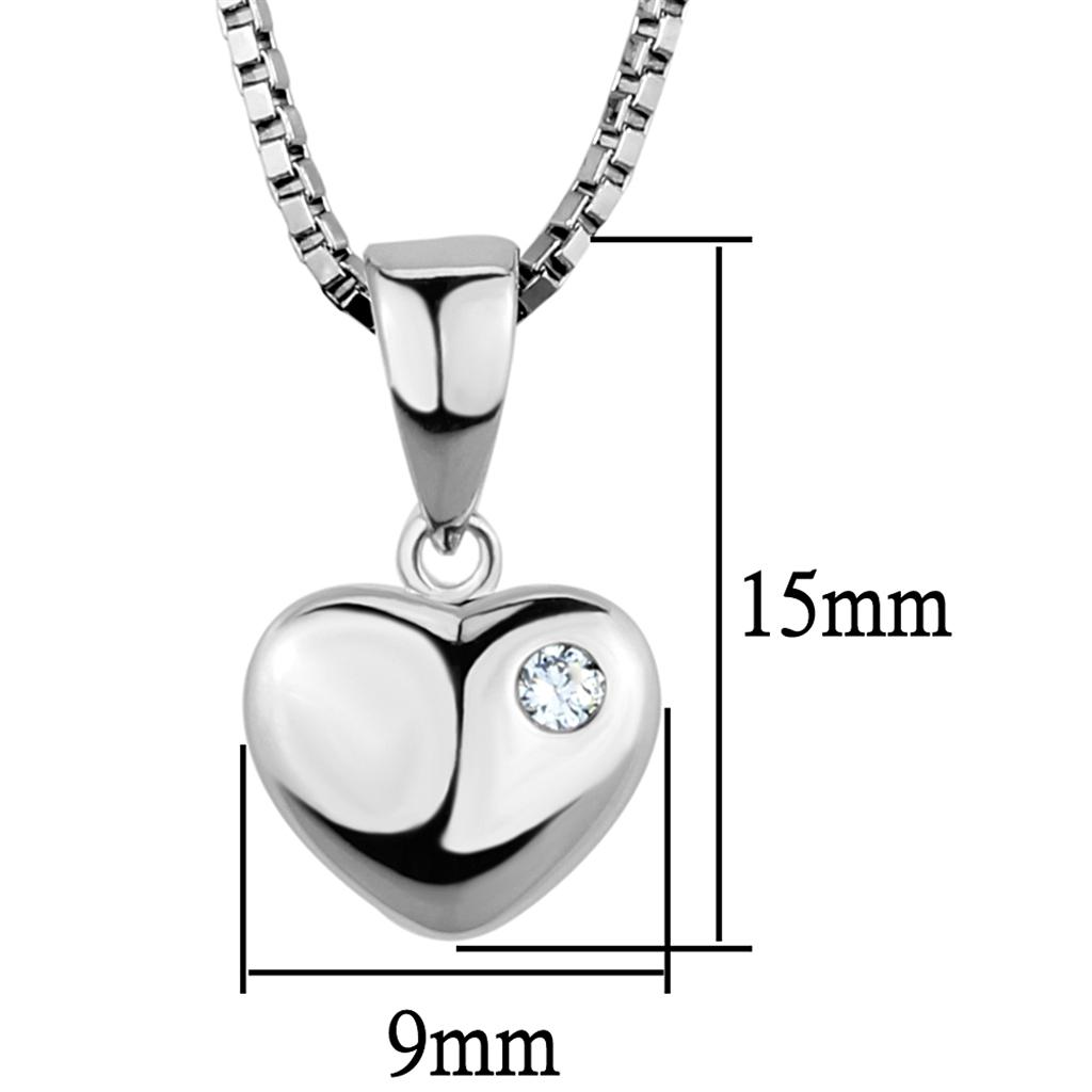 Rhodium Brass Necklace with AAA Grade CZ
