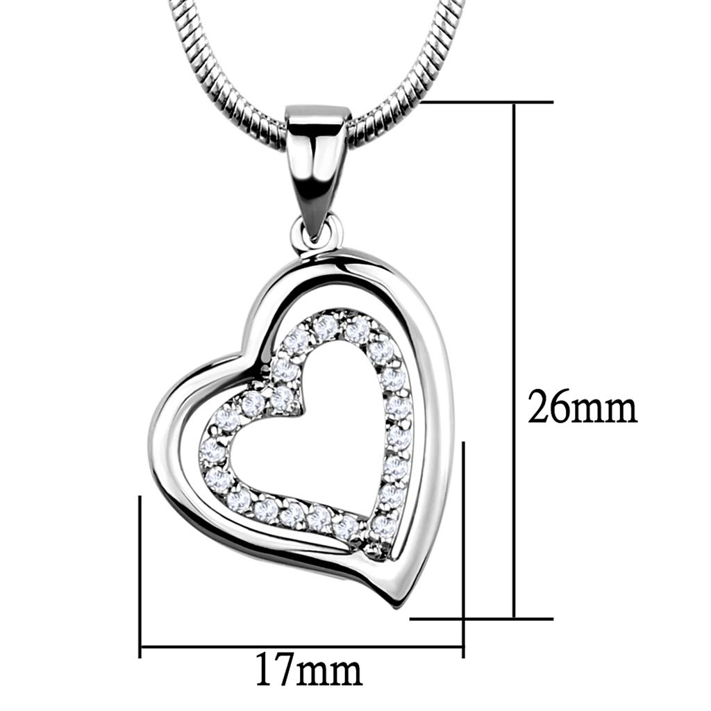 Rhodium Plated Chain Pendant
