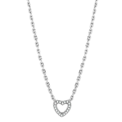 Rhodium Brass Necklace with AAA Grade CZ