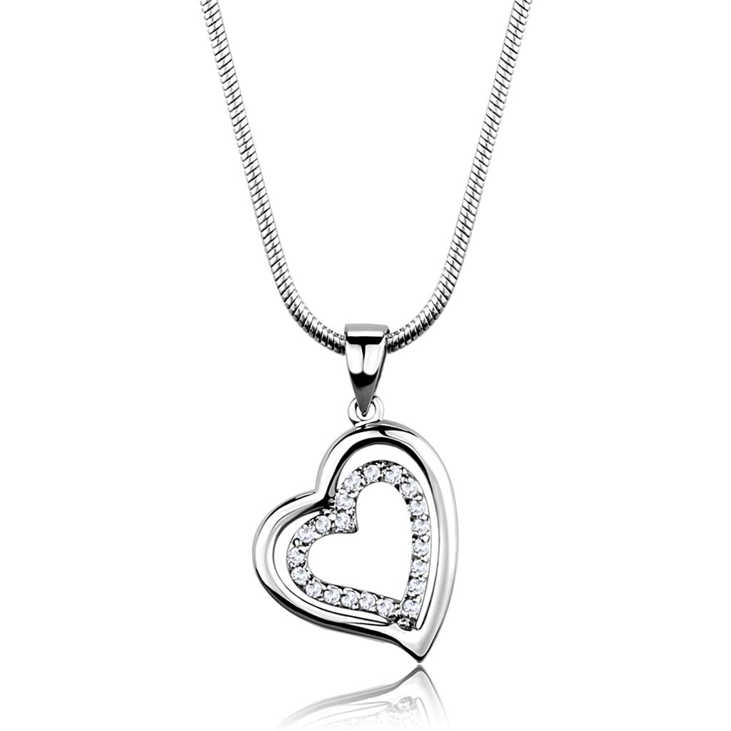 Rhodium Plated Chain Pendant