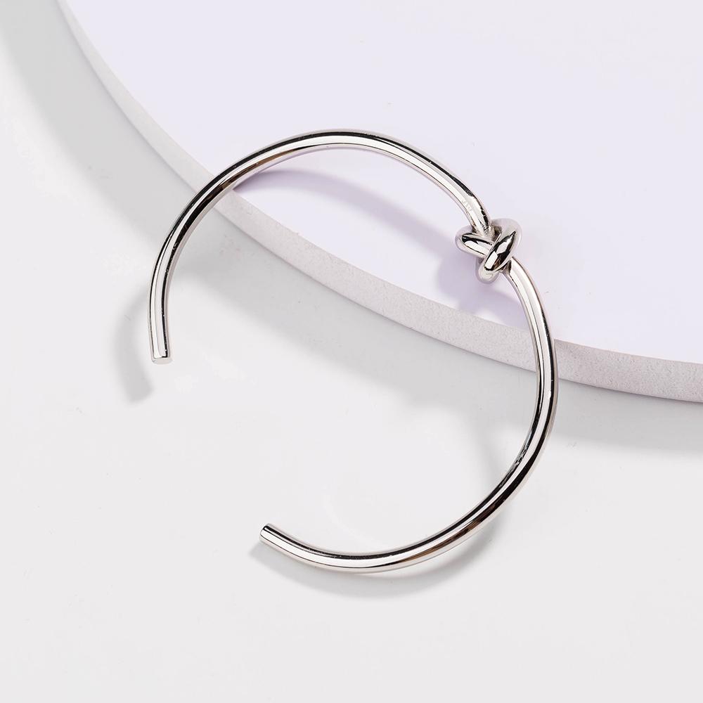 18K Gold Plated Dainty Love Knot Cuff  Bracelet