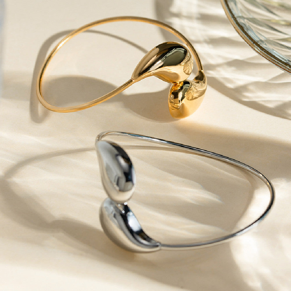 18K Gold Plated  Water Drop Twist Bracelet