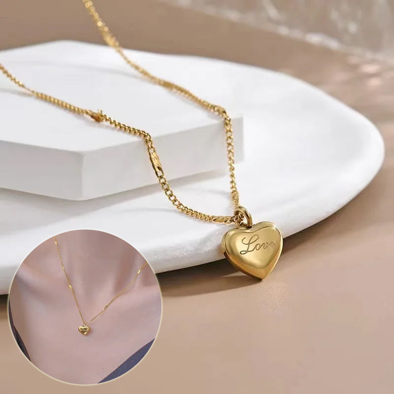 14K Gold Plated Vintage Simple Love Heart