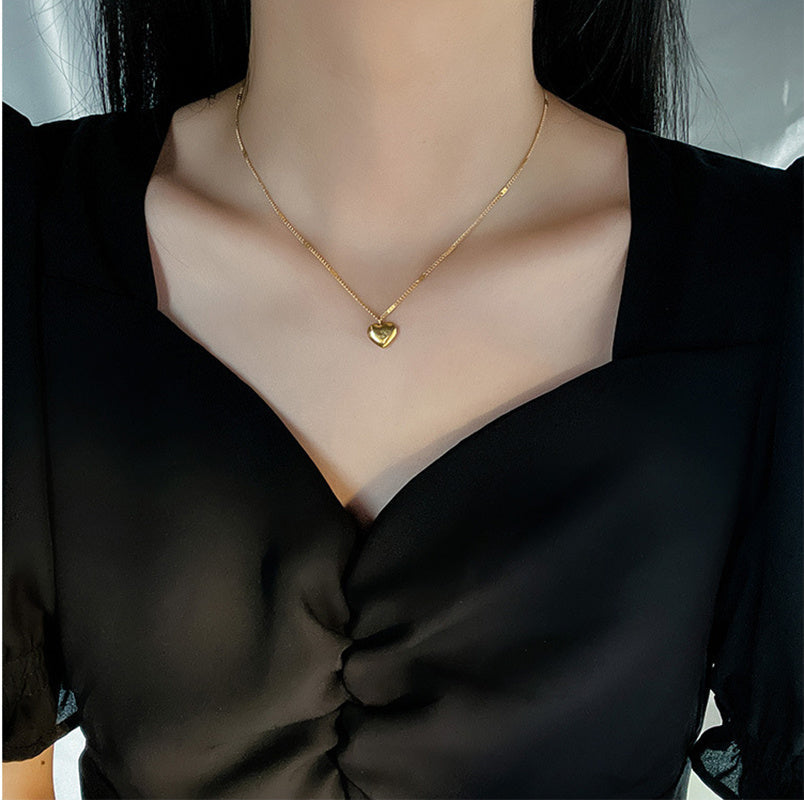 14K Gold Plated Vintage Simple Love Heart