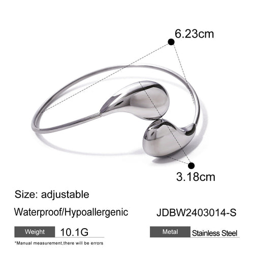 18K Gold Plated  Water Drop Twist Bracelet