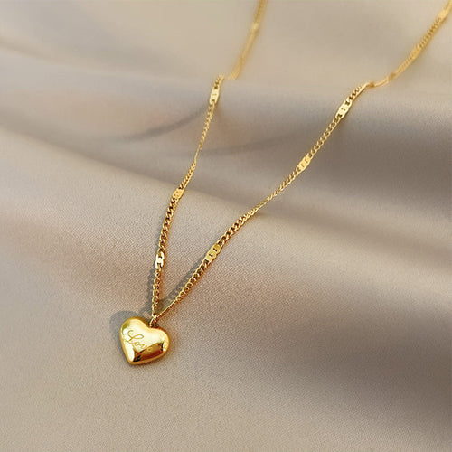 14K Gold Plated Vintage Simple Love Heart