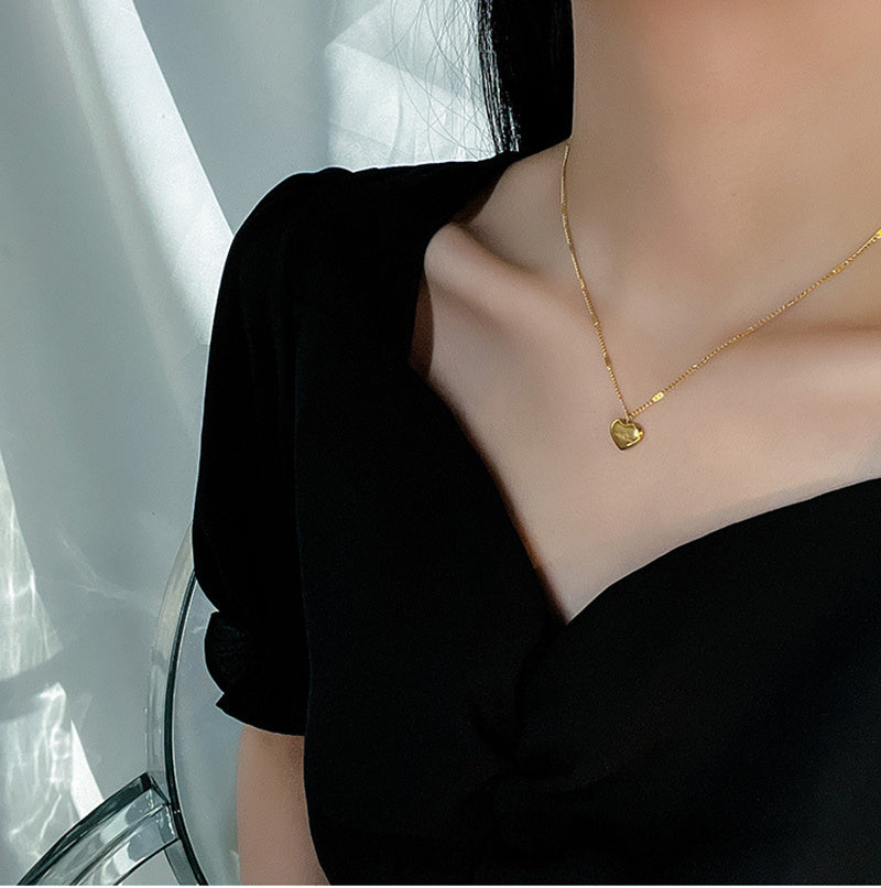 14K Gold Plated Vintage Simple Love Heart