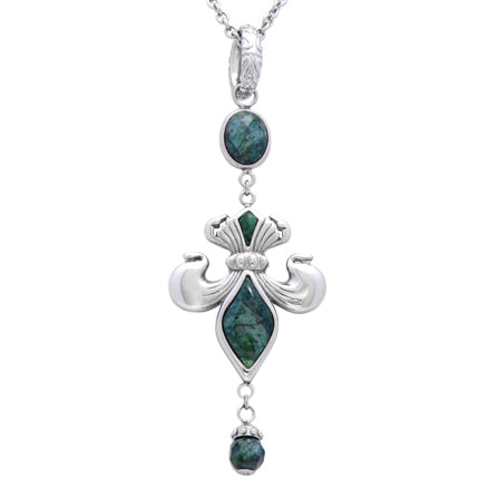 Green Marble with Adornments Necklace
