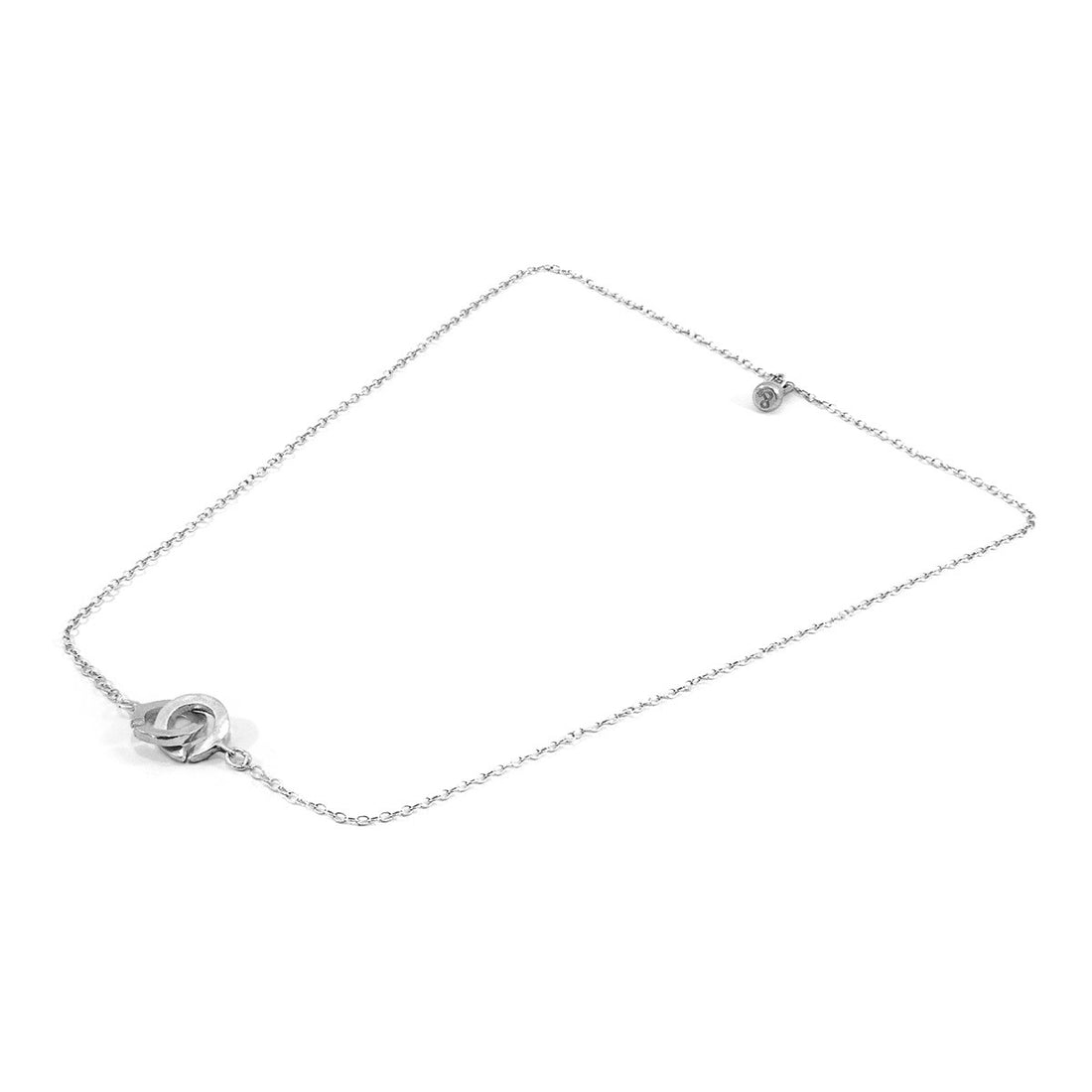 925 sterling SilverTwin Circle  Paradise Necklace