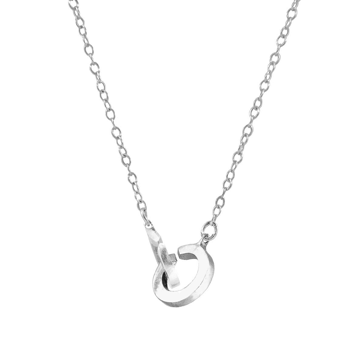 925 sterling SilverTwin Circle  Paradise Necklace