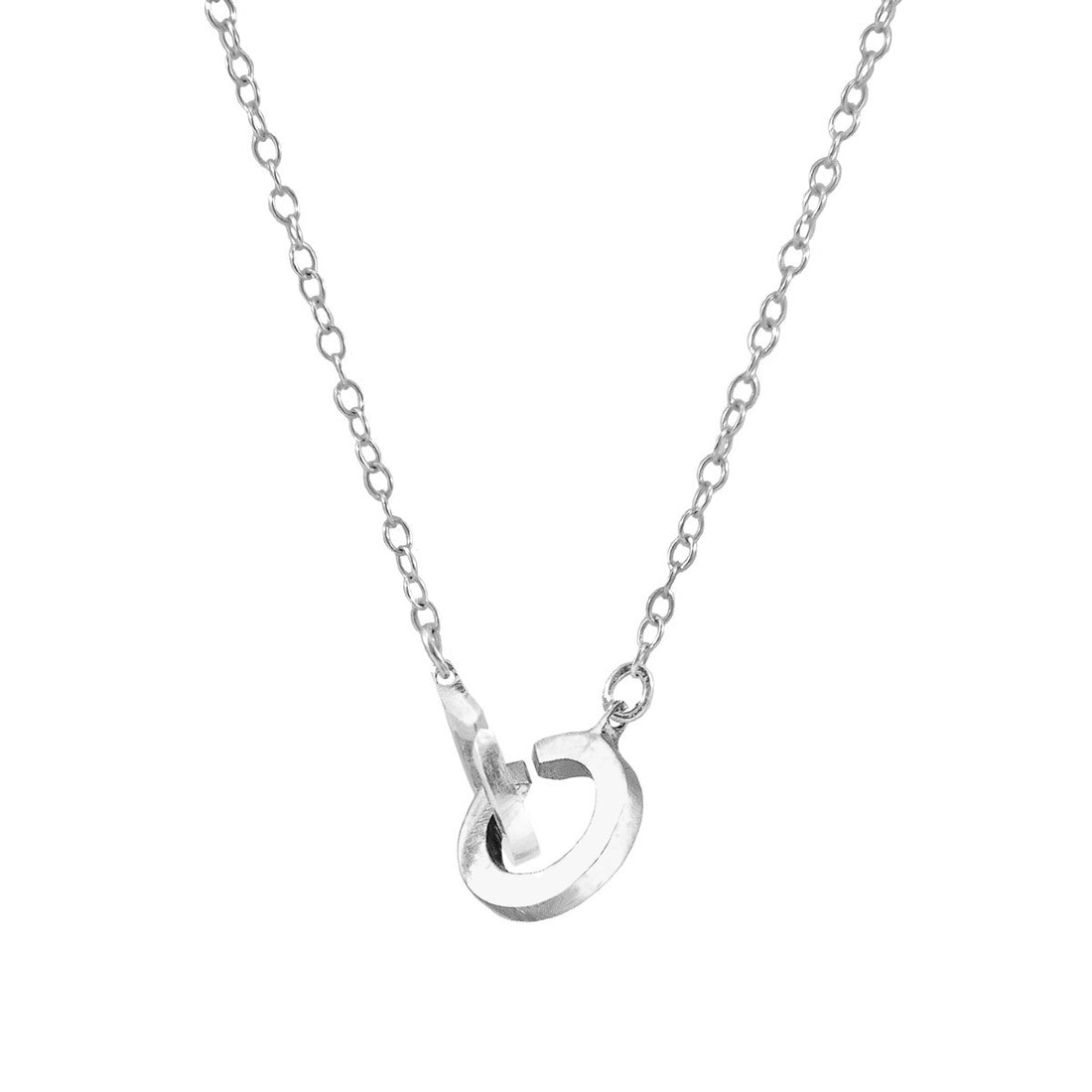 925 sterling SilverTwin Circle  Paradise Necklace