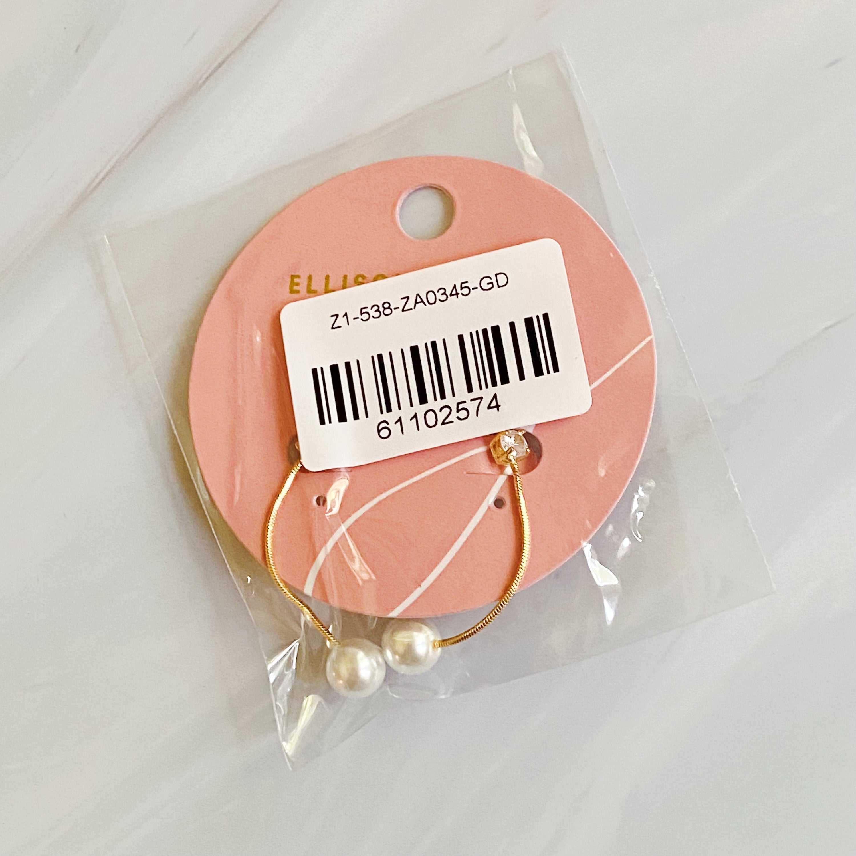 18K Gold Plated with Diamond & Pearl Earring