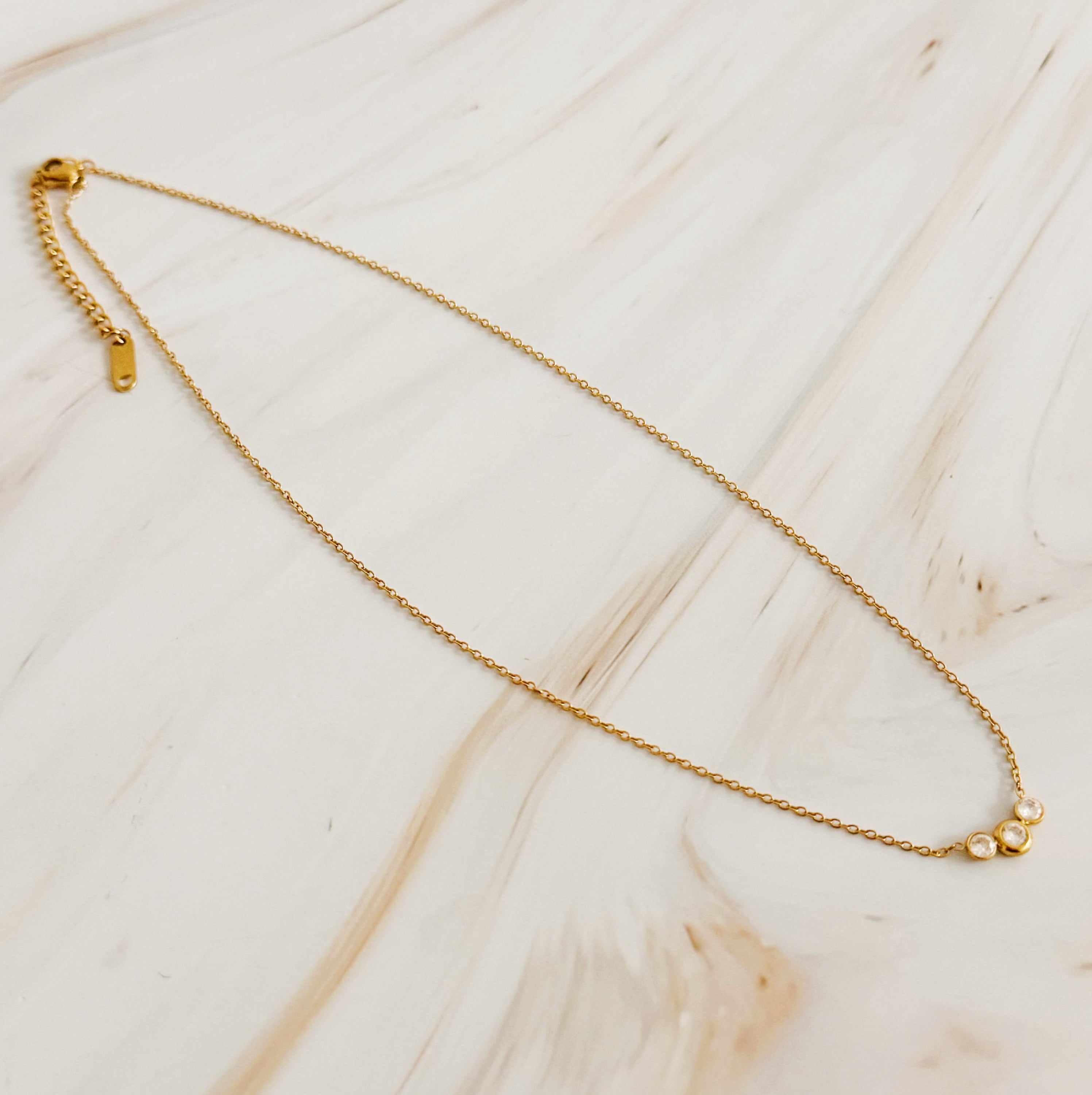 18K Gold Plated Diamond Necklace