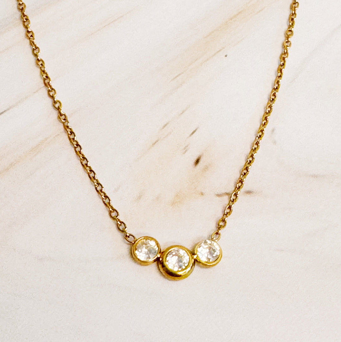 18K Gold Plated Diamond Necklace