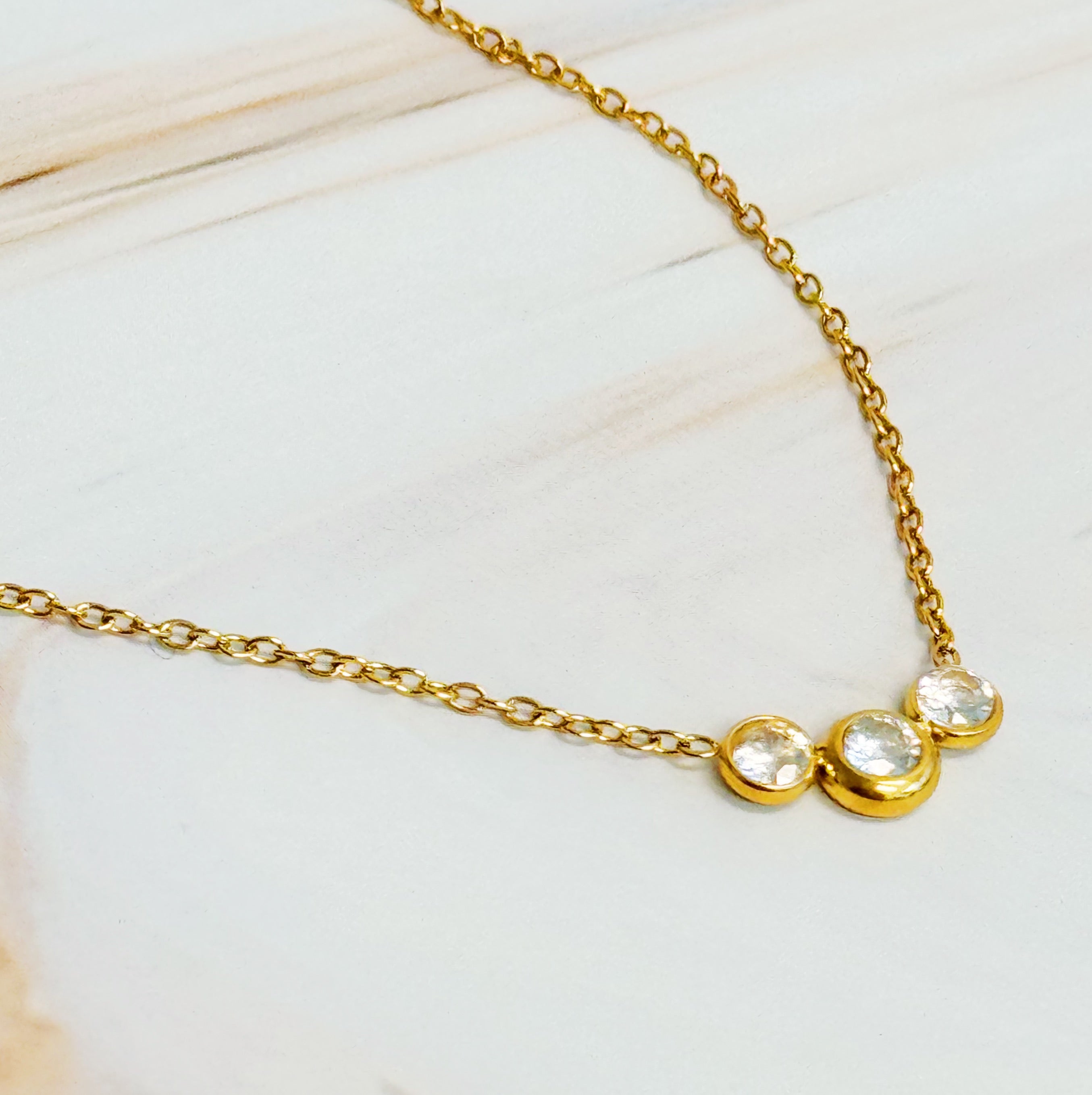 18K Gold Plated Diamond Necklace