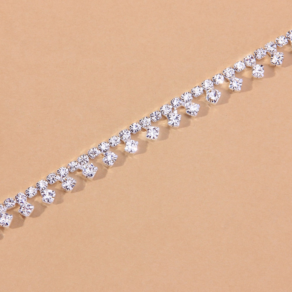 925 Silver/Gold Water Drop Anklet Foot Jewelry for Women
