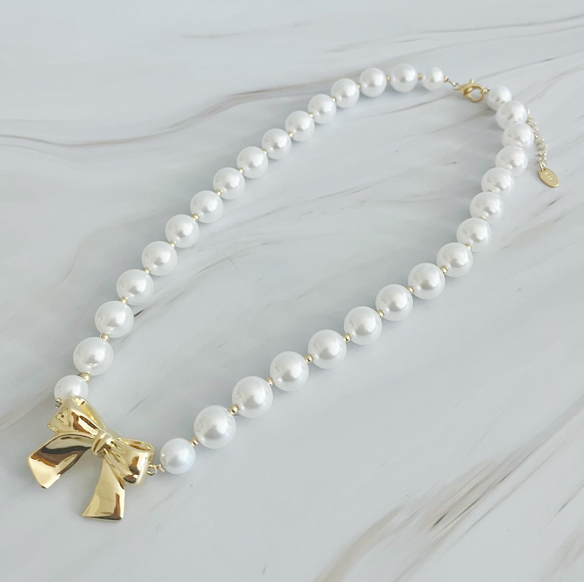 18K Gold Plated Pearls Necklace