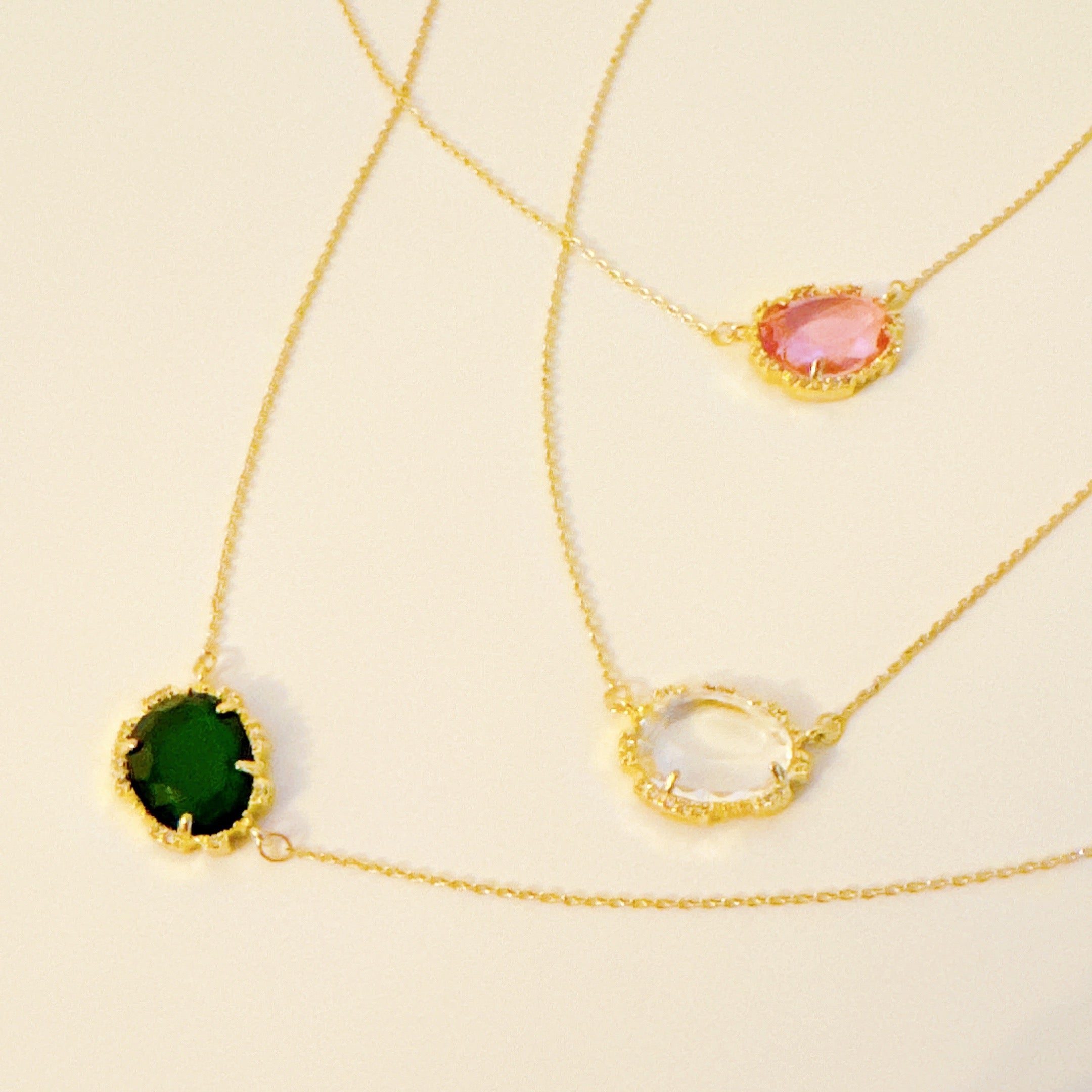 18k Gold Plated Diamond  Necklace