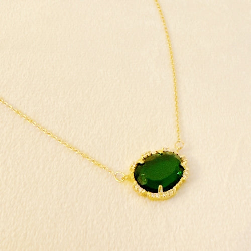 18k Gold Plated Diamond  Necklace