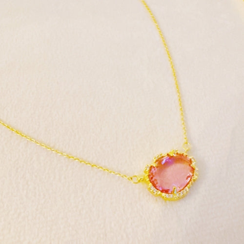 18k Gold Plated Diamond  Necklace