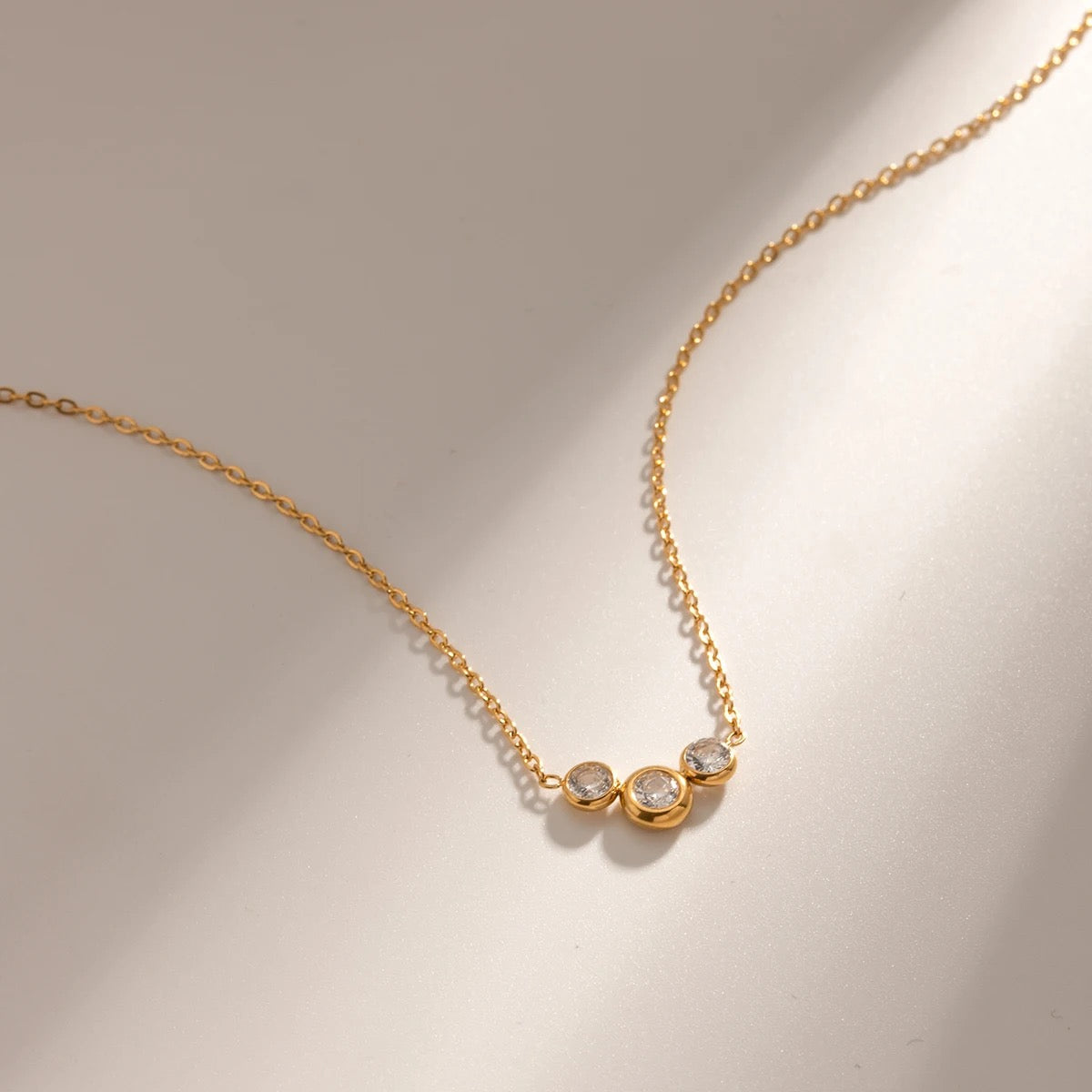 18K Gold Plated Diamond Necklace
