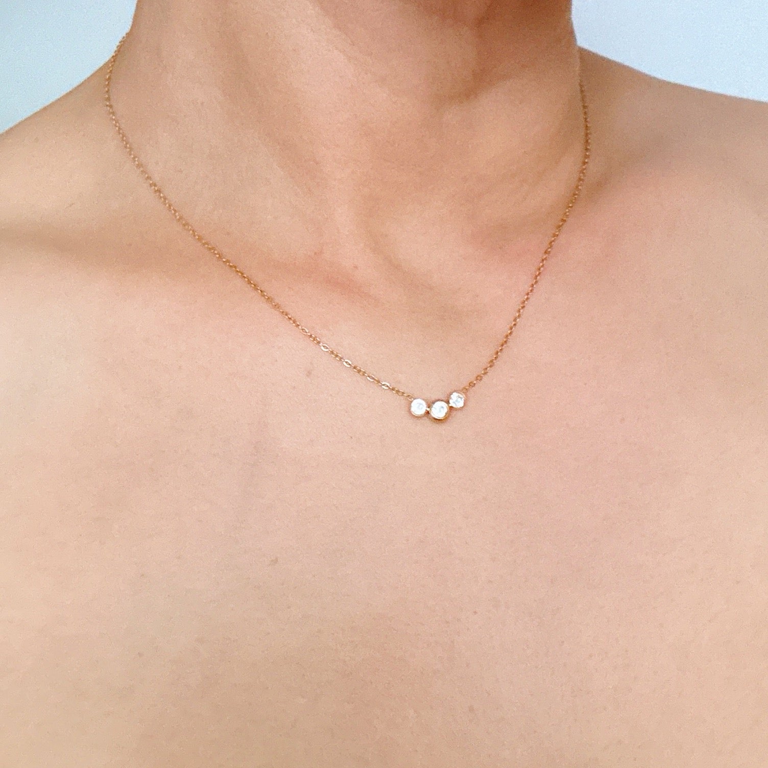 18K Gold Plated Diamond Necklace