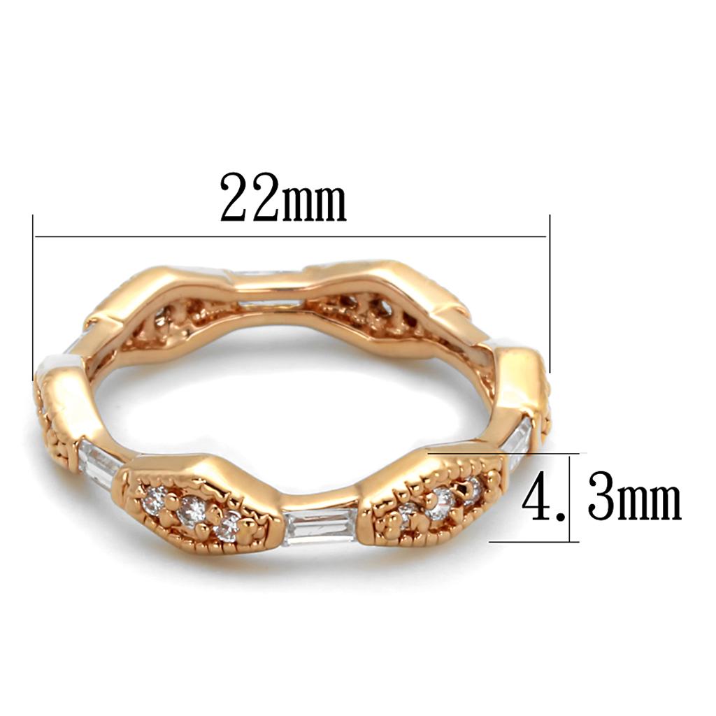 18k Gold Plated Brass Ring with AAA Grade CZ