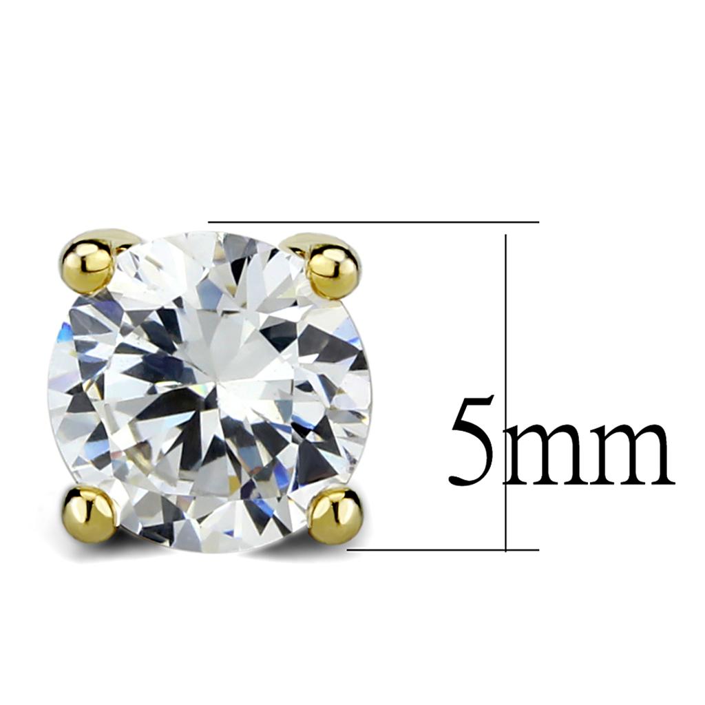 14K Gold Plated  Brass Earrings with AAA Grade CZ