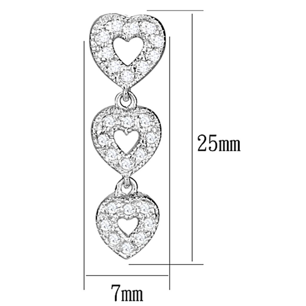 925 Sterling Silver Earrings with AAA Grade CZ