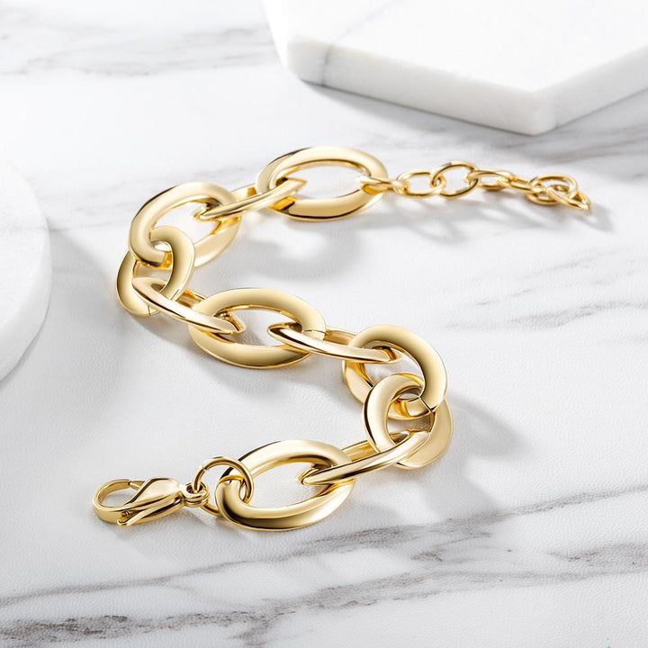 Small Oval Gold Link Bracelet