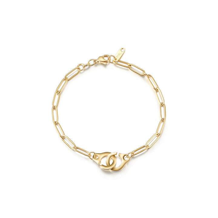14K gold plated Paper Clip Link Bracelet
