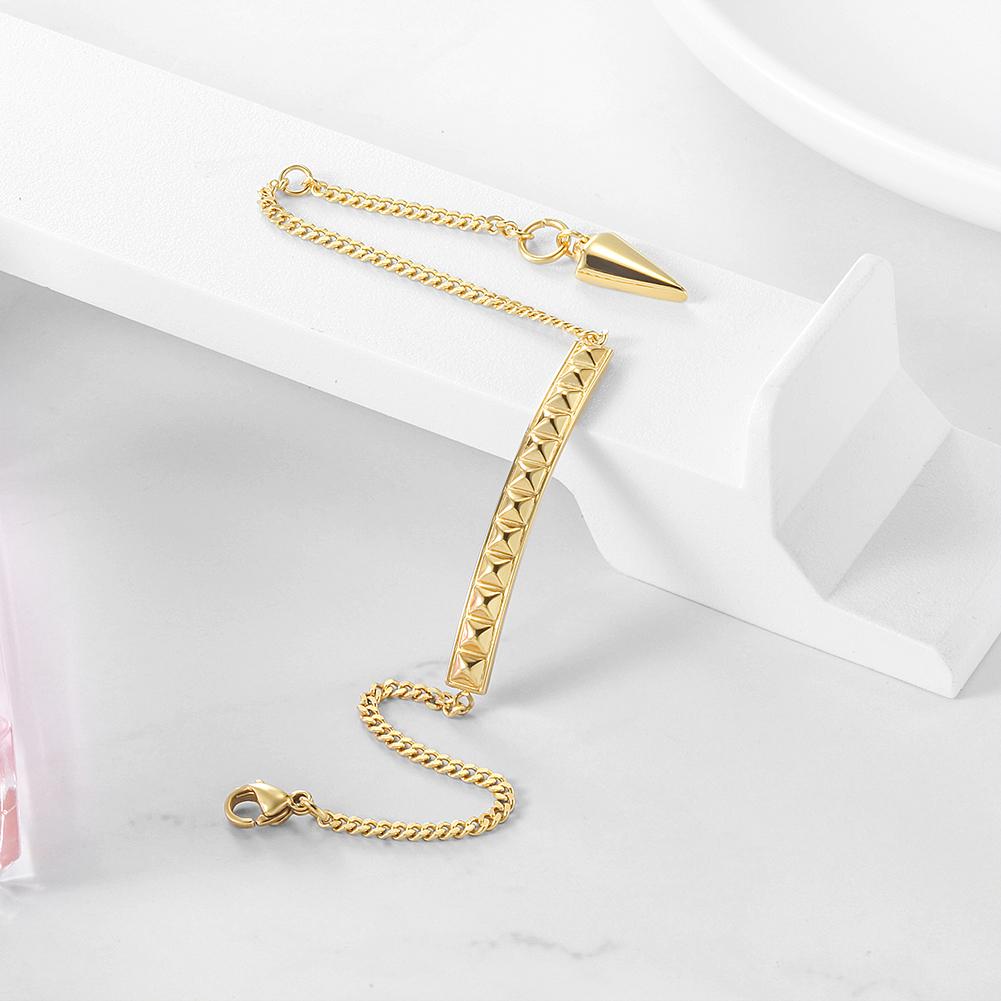 14K gold plated Pyramid Bar Bracelet